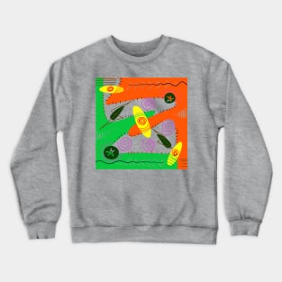 Green Orange Crewneck Sweatshirt